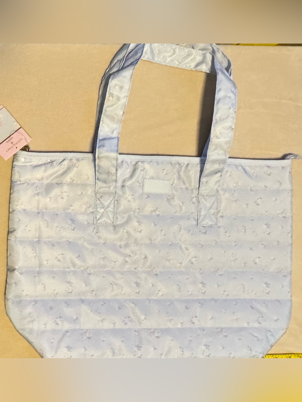 LoveShackFancy Powder Blue Quilted Tote